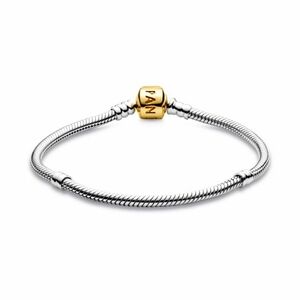 New Pandora bracelet Silver + 14k gold